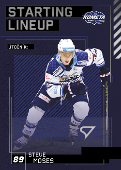 Steve Moses Kometa Brno Tipsport ELH 2023/24 SportZoo 2. serie Starting LINEUP #SL-41