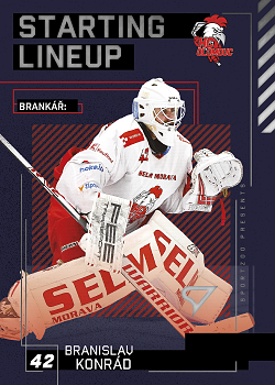 Branislav Konrad Olomouc Tipsport ELH 2023/24 SportZoo 2. serie Starting LINEUP #SL-43