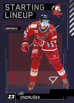 Jiri Ondrusek Olomouc Tipsport ELH 2023/24 SportZoo 2. serie Starting LINEUP #SL-44