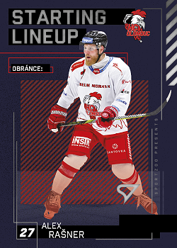 Alex Rasner Olomouc Tipsport ELH 2023/24 SportZoo 2. serie Starting LINEUP #SL-45