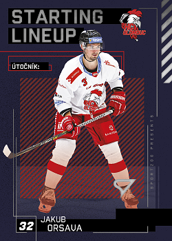 Jakub Orsava Olomouc Tipsport ELH 2023/24 SportZoo 2. serie Starting LINEUP #SL-48