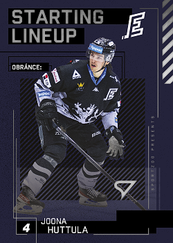 Joona Huttula Karlovy Vary Tipsport ELH 2023/24 SportZoo 2. serie Starting LINEUP #SL-50