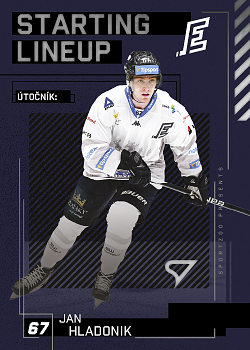 Jan Hladonik Karlovy Vary Tipsport ELH 2023/24 SportZoo 2. serie Starting LINEUP #SL-54