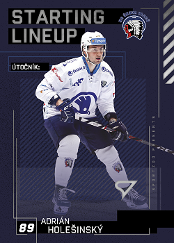 Adrian Holesinsky Plzen Tipsport ELH 2023/24 SportZoo 2. serie Starting LINEUP #SL-70