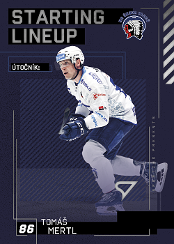 Tomas Mertl Plzen Tipsport ELH 2023/24 SportZoo 2. serie Starting LINEUP #SL-71