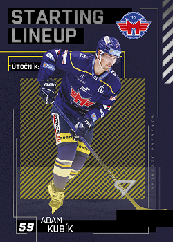 Adam Kubik Ceske Budejovice Tipsport ELH 2023/24 SportZoo 2. serie Starting LINEUP #SL-77