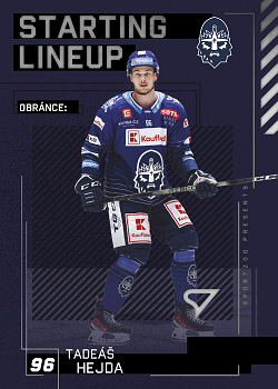 Tadeas Hejda Kladno Tipsport ELH 2023/24 SportZoo 2. serie Starting LINEUP #SL-81