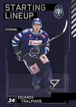 Eduards Tralmaks Kladno Tipsport ELH 2023/24 SportZoo 2. serie Starting LINEUP #SL-84