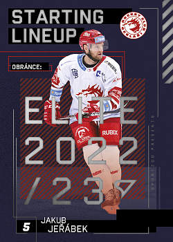 Jakub Jerabek Trinec Tipsport ELH 2023/24 SportZoo 2. serie Starting LINEUP #SL-87