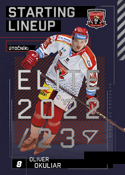 Oliver Okuliar Hradec Kralove Tipsport ELH 2023/24 SportZoo 2. serie Starting LINEUP #SL-88