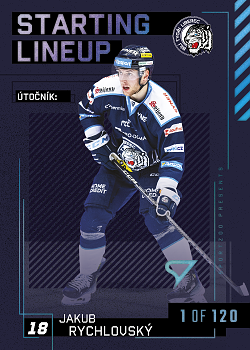 Jakub Rychlovsky Liberec Tipsport ELH 2023/24 SportZoo 2. serie 	Starting LINEUP 1st PERIOD /120 #SL-36