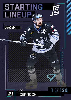 Jiri Cernoch Karlovy Vary Tipsport ELH 2023/24 SportZoo 2. serie 	Starting LINEUP 1st PERIOD /120 #SL-53