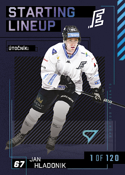 Jan Hladonik Karlovy Vary Tipsport ELH 2023/24 SportZoo 2. serie 	Starting LINEUP 1st PERIOD /120 #SL-54