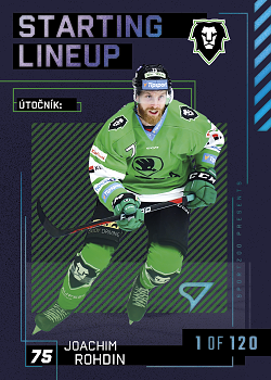 Joachim Rohdin Mlada Boleslav Tipsport ELH 2023/24 SportZoo 2. serie 	Starting LINEUP 1st PERIOD /120 #SL-59