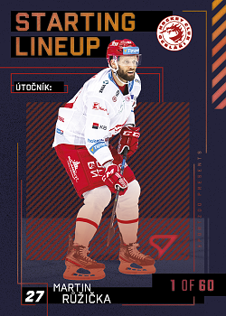 Martin Ruzicka Trinec Tipsport ELH 2023/24 SportZoo 2. serie 	Starting LINEUP 2nd PERIOD /60 #SL-05