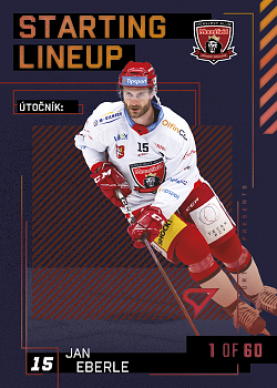 Jan Eberle Hradec Kralove Tipsport ELH 2023/24 SportZoo 2. serie 	Starting LINEUP 2nd PERIOD /60 #SL-10