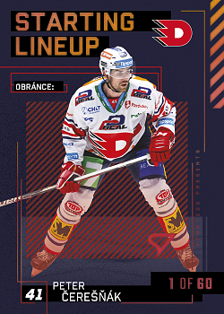 Peter Ceresnak Pardubice Tipsport ELH 2023/24 SportZoo 2. serie 	Starting LINEUP 2nd PERIOD /60 #SL-14