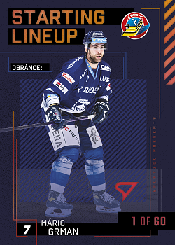 Mario Grman Vitkovice Tipsport ELH 2023/24 SportZoo 2. serie 	Starting LINEUP 2nd PERIOD /60 #SL-20