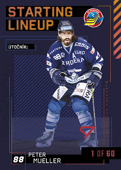 Peter Mueller Vitkovice Tipsport ELH 2023/24 SportZoo 2. serie 	Starting LINEUP 2nd PERIOD /60 #SL-24