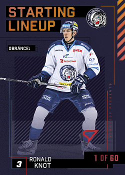 Ronald Knot Liberec Tipsport ELH 2023/24 SportZoo 2. serie 	Starting LINEUP 2nd PERIOD /60 #SL-32