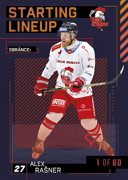 Alex Rasner Olomouc Tipsport ELH 2023/24 SportZoo 2. serie 	Starting LINEUP 2nd PERIOD /60 #SL-45