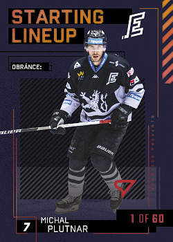 Michal Plutnar Karlovy Vary Tipsport ELH 2023/24 SportZoo 2. serie 	Starting LINEUP 2nd PERIOD /60 #SL-51