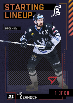 Jiri Cernoch Karlovy Vary Tipsport ELH 2023/24 SportZoo 2. serie 	Starting LINEUP 2nd PERIOD /60 #SL-53