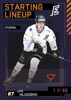 Jan Hladonik Karlovy Vary Tipsport ELH 2023/24 SportZoo 2. serie 	Starting LINEUP 2nd PERIOD /60 #SL-54