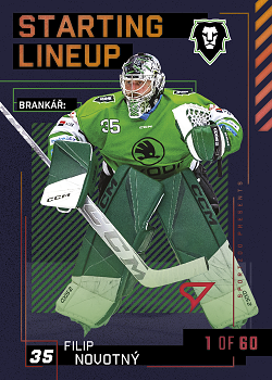 Filip Novotny Mlada Boleslav Tipsport ELH 2023/24 SportZoo 2. serie 	Starting LINEUP 2nd PERIOD /60 #SL-55
