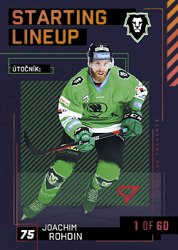 Joachim Rohdin Mlada Boleslav Tipsport ELH 2023/24 SportZoo 2. serie 	Starting LINEUP 2nd PERIOD /60 #SL-59
