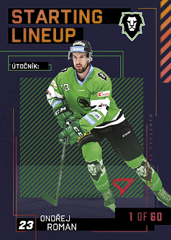 Ondrej Roman Mlada Boleslav Tipsport ELH 2023/24 SportZoo 2. serie 	Starting LINEUP 2nd PERIOD /60 #SL-60