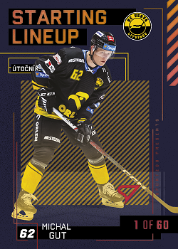 Michal Gut Litvinov Tipsport ELH 2023/24 SportZoo 2. serie 	Starting LINEUP 2nd PERIOD /60 #SL-64