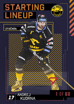 Andrej Kudrna Litvinov Tipsport ELH 2023/24 SportZoo 2. serie 	Starting LINEUP 2nd PERIOD /60 #SL-66