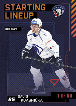 David Kvasnicka Plzen Tipsport ELH 2023/24 SportZoo 2. serie 	Starting LINEUP 2nd PERIOD /60 #SL-68