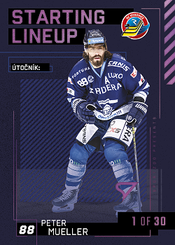 Peter Mueller Vitkovice Tipsport ELH 2023/24 SportZoo 2. serie 	Starting LINEUP 3rd PERIOD /30 #SL-24