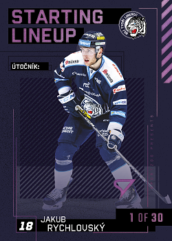 Jakub Rychlovsky Liberec Tipsport ELH 2023/24 SportZoo 2. serie 	Starting LINEUP 3rd PERIOD /30 #SL-36