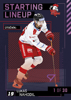 Lukas Nahodil Olomouc Tipsport ELH 2023/24 SportZoo 2. serie 	Starting LINEUP 3rd PERIOD /30 #SL-47