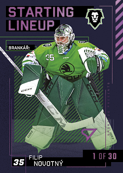 Filip Novotny Mlada Boleslav Tipsport ELH 2023/24 SportZoo 2. serie 	Starting LINEUP 3rd PERIOD /30 #SL-55