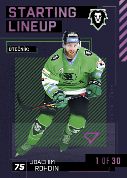Joachim Rohdin Mlada Boleslav Tipsport ELH 2023/24 SportZoo 2. serie 	Starting LINEUP 3rd PERIOD /30 #SL-59