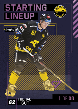 Michal Gut Litvinov Tipsport ELH 2023/24 SportZoo 2. serie 	Starting LINEUP 3rd PERIOD /30 #SL-64