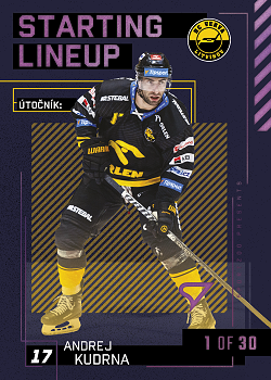 Andrej Kudrna Litvinov Tipsport ELH 2023/24 SportZoo 2. serie 	Starting LINEUP 3rd PERIOD /30 #SL-66