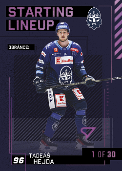 Tadeas Hejda Kladno Tipsport ELH 2023/24 SportZoo 2. serie 	Starting LINEUP 3rd PERIOD /30 #SL-81