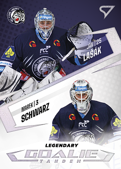 Jan Lasak Marek Schwarz Liberec Tipsport ELH 2023/24 SportZoo 2. serie Goalie Tandem #GT-18