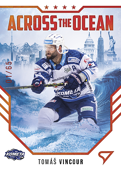 Tomas Vincour Kometa Brno Tipsport ELH 2023/24 SportZoo 2. serie Across the Ocean /65 #AO-12