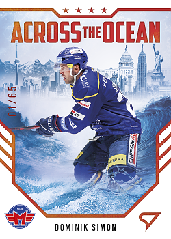 Dominik Simon Ceske Budejovice Tipsport ELH 2023/24 SportZoo 2. serie Across the Ocean /65 #AO-16