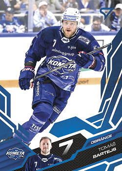 Tomas Bartejs Kometa Brno Tipsport ELH 2025/26 SportZoo 2. serie Azure Blue #254