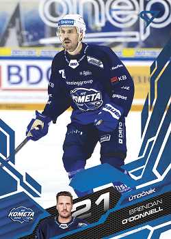 Brendan O'Donnell Kometa Brno Tipsport ELH 2025/26 SportZoo 2. serie Azure Blue #259