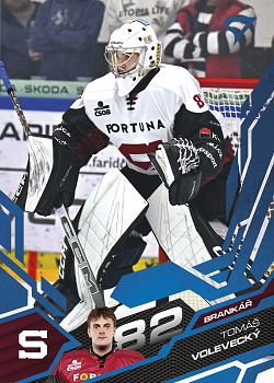 Tomas Volevecky Sparta Tipsport ELH 2025/26 SportZoo 2. serie Azure Blue #269