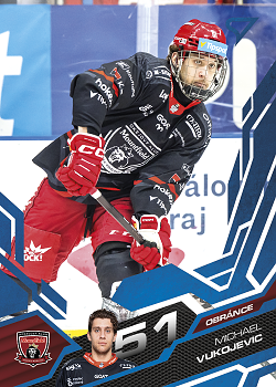 Michael Vukojevic Hradec Kralove Tipsport ELH 2025/26 SportZoo 2. serie Azure Blue #281