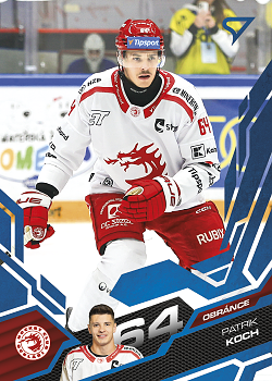 Patrik Koch Trinec Tipsport ELH 2025/26 SportZoo 2. serie Azure Blue #310